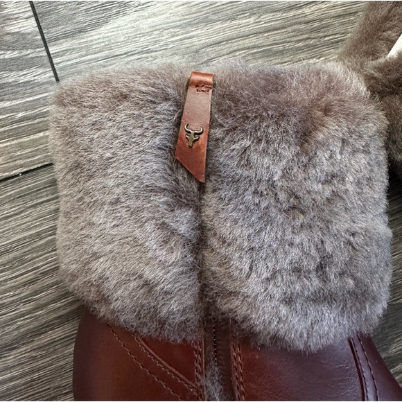 NEW Myrah Brown Calfskin Leather Trask Boots - Picture 6 of 11